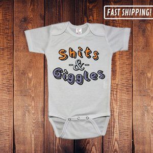 Shits and giggles funny baby one piece bodysuit